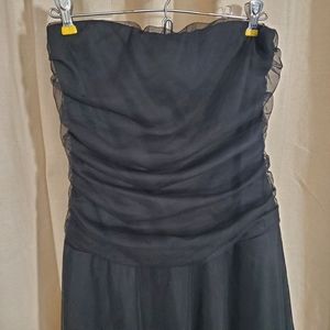 Strapless Y2K Pull On Tube Dress Studio Y Rouch top A-Line skirt Mini